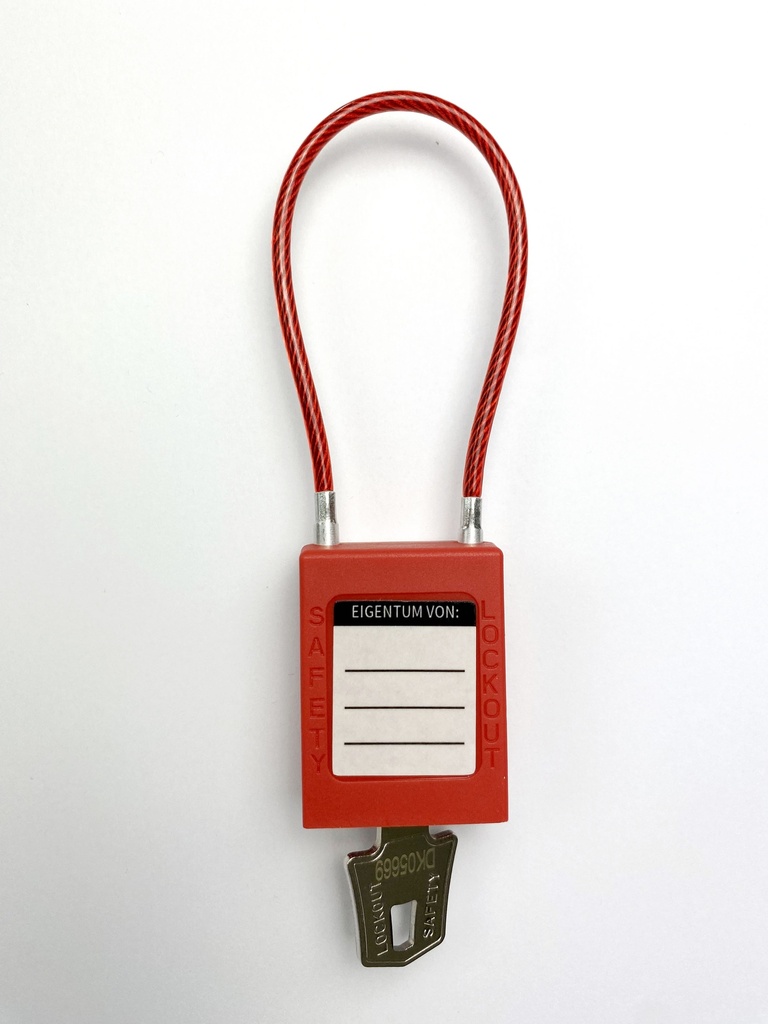 Sicherheitsschloss, Stahlseil 18 cm