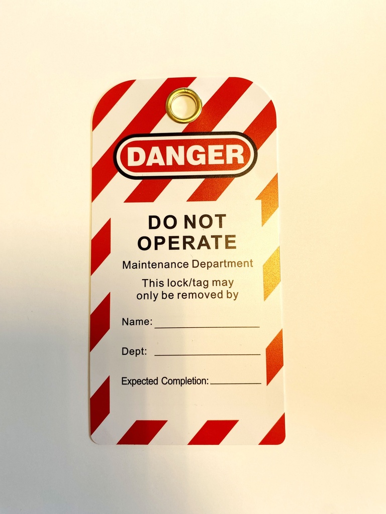 [PY801] Tagout Anhänger Englisch