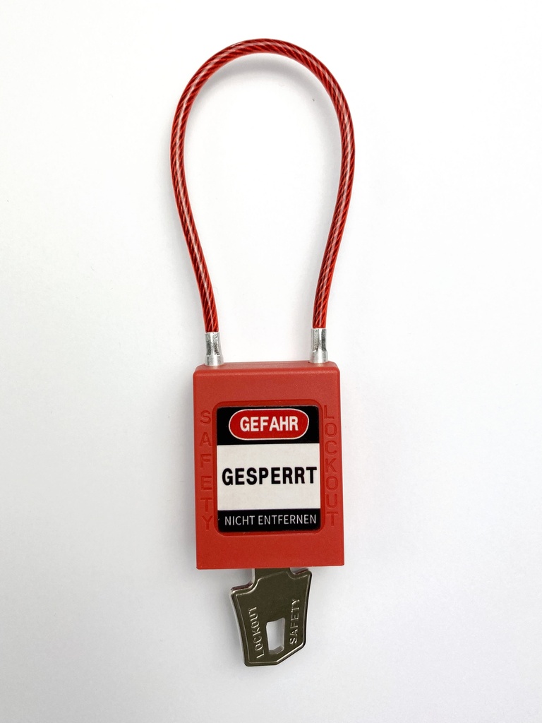 [ER120RDKD] Security lock, steel cable 18 cm