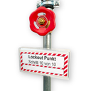 Lockout point marking for pipes