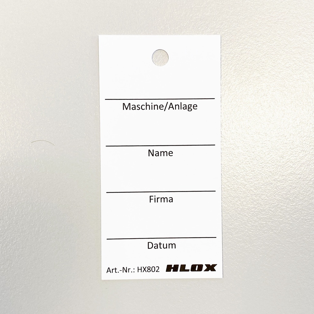 [HX802] Tagoutanhänger für Shadowboard