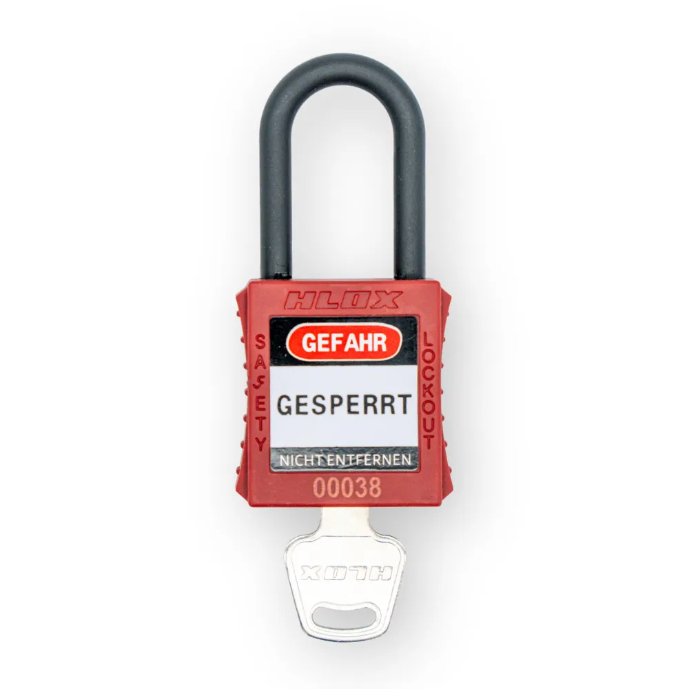[ER101RDKA] Security padlock with 38 mm nylon shackle, keyed alike (KA)