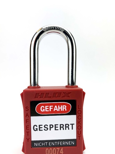 [ER110RDKD] Sicherheitsvorhängeschloss mit Stahlbügel
