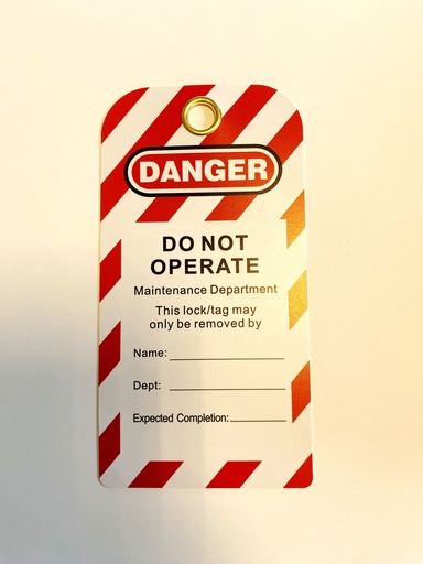 [PY801] Tagout Anhänger Englisch